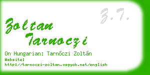 zoltan tarnoczi business card